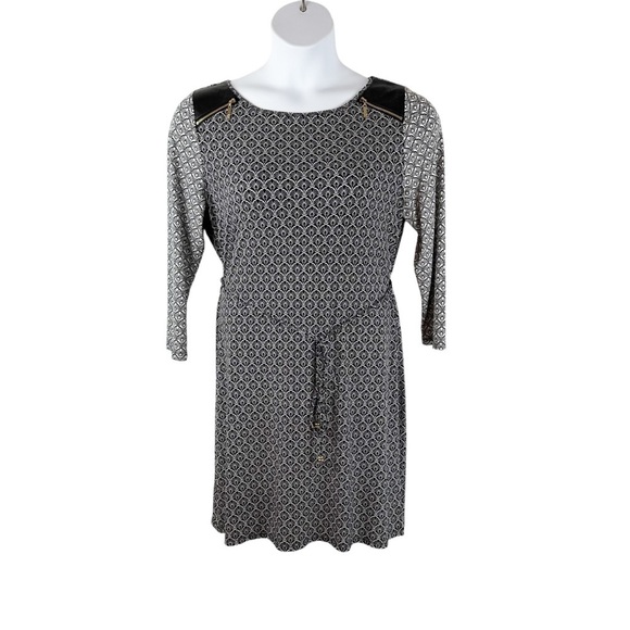 Ivanka Trump Black & Gray Sheath Dress with 3/4 Raglan Sleeves Size Large - Picture 3 of 10